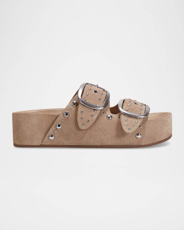 Sayge Studded Suede Sandals